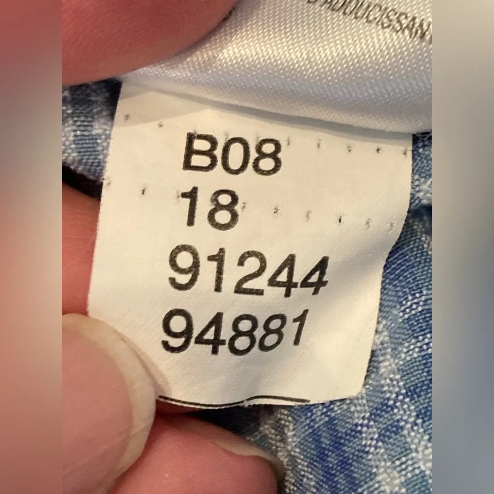The North Face Men’s Vented Outdoors Plaid Button Down Shirt Light Blue Size XL